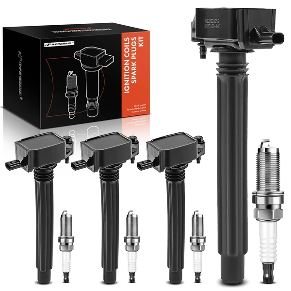 2015-2017 Chrysler 200 Ignition Coil and Spark Plug Kit Set of A Set of 8 Iridium Series, 2-Pin Terminal A-Premium APIC0775