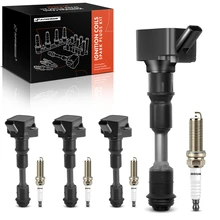 2015-2020 Volvo XC60 Ignition Coil and Spark Plug Kit Set of 8 Iridium & Platinum Series, 3-Blade Terminal A-Premium APIC0924