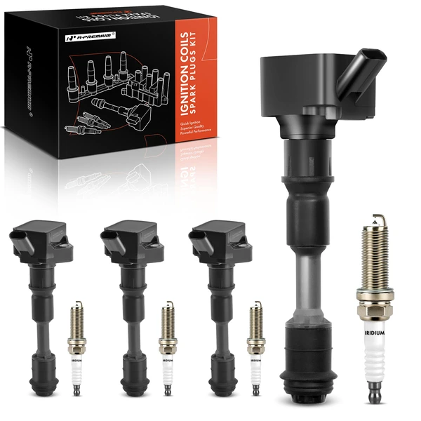 2017-2018 Volvo S60 Cross Country Ignition Coil and Spark Plug Kit Set of 8 Iridium & Platinum Series, 3-Pin Terminal A-Premium APIC0924