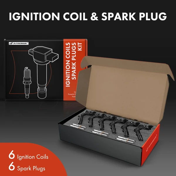 Ignition Coil and Spark Plug Kit Set of 12 Iridium Series, 4-Pin Terminal A-Premium APIC0805