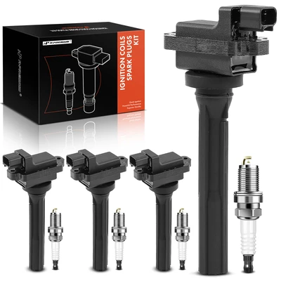 4 Pcs Ignition Coil & IRIDIUM Spark Plug Kits