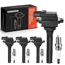 4 Pcs Black Ignition Coil & 4 Pcs IRIDIUM Spark Plug Kit