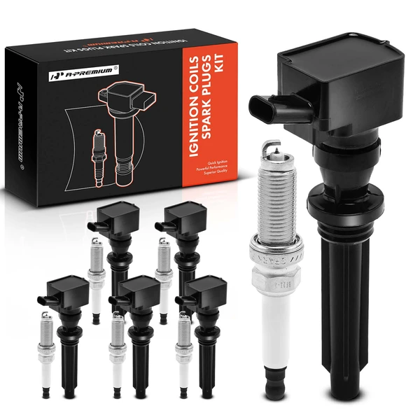 2014-2021 Jaguar F-Type Ignition Coil and Spark Plug Kit Set of 12 Iridium Series, 3-Pin Terminal A-Premium APIC0845