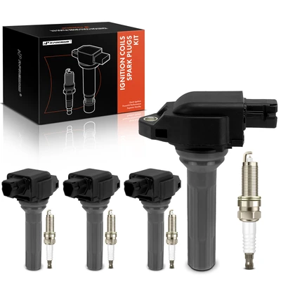 4Pcs Ignition Coils & 4Pcs Iridium&Platinum Spark Plug kit