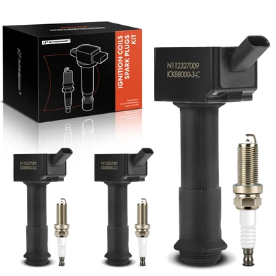 3Pcs Ignition Coil & 3Pcs Iridium Spark Plug Kit