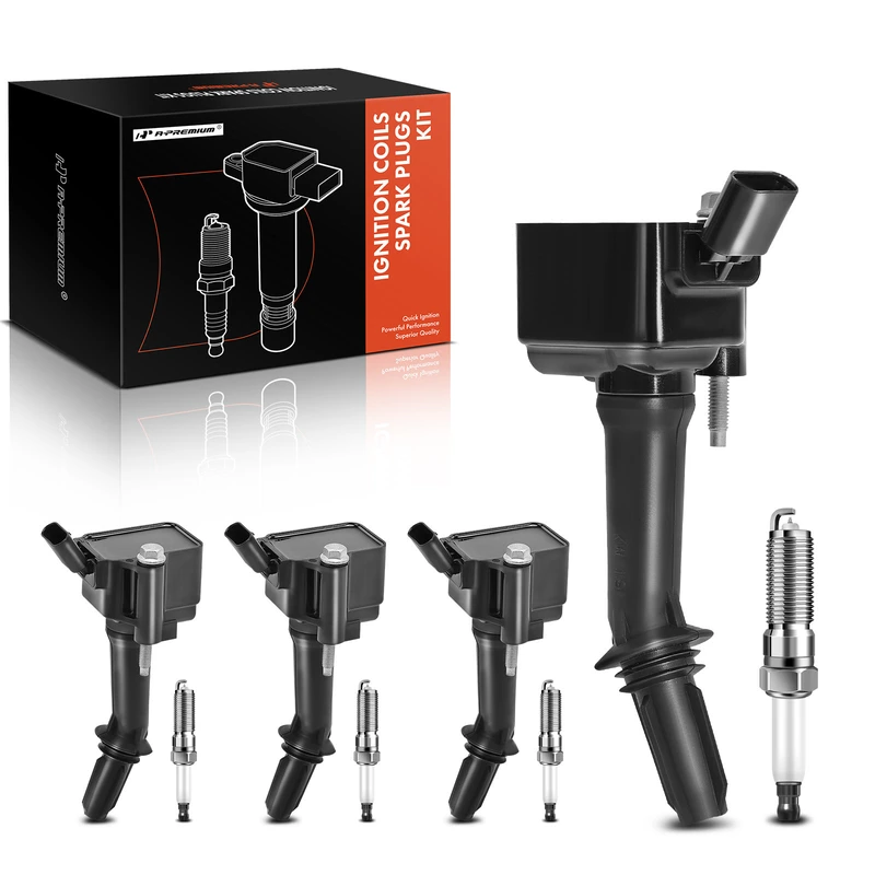 2020 GMC Terrain Ignition Coil and Spark Plug Kit Set of 8 Iridium Series, 4-Blade Terminal A-Premium APIC0806