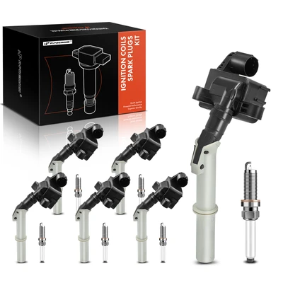 6 Pcs Black Ignition Coil & 6 Pcs IRIDIUM Spark Plug Kit