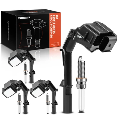 4 Pcs Ignition Coil & IRIDIUM Spark Plug Kits