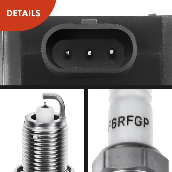 2008-2010 Chrysler Cirrus Ignition Coil and Spark Plug Kit Set of A Set of 8 Iridium Series, 3-Blade Terminal A-Premium APIC0601