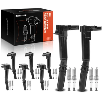 2018-2019 Ford E-350 Super Duty Ignition Coil and Spark Plug Kit Set of A Set of 24 Iridium Series, 2-Pin Terminal A-Premium APIC0866