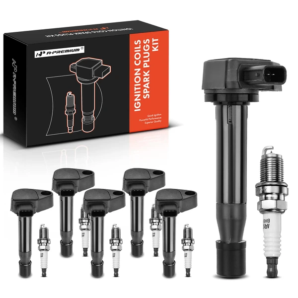 1999-2004 Honda Odyssey Ignition Coil and Spark Plug Kit Set of 12 Iridium Series, 3-Blade Terminal A-Premium APIC0604