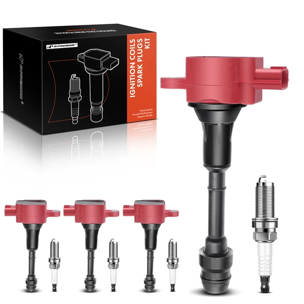 Ignition Coil and Spark Plug Kit Set of A Set of 8 Iridium Series, 3-Blade Terminal A-Premium APIC0608