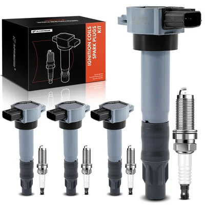 4 Pcs Ignition Coil & IRIDIUM Spark Plug Kits