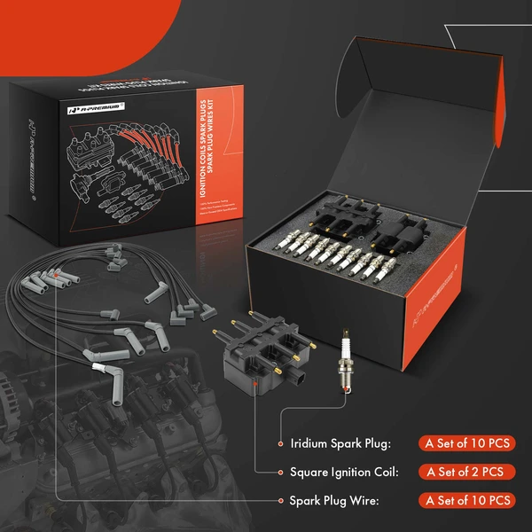 A-Premium APIC1262 Ignition Coil Spark Plug and Wire Kit
