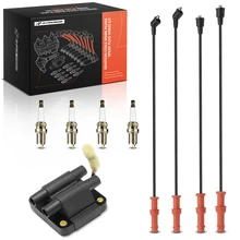 A-Premium APIC1287 1993-1996 Subaru Impreza Ignition Coil & Iridium Spark Plugs & Wires Kit
