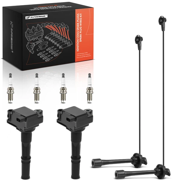 A-Premium APIC1289 Ignition Coil Spark Plug and Wire Kit