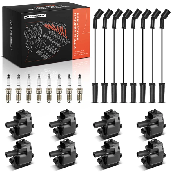A-Premium APIC1293 Ignition Coil Spark Plug and Wire Kit