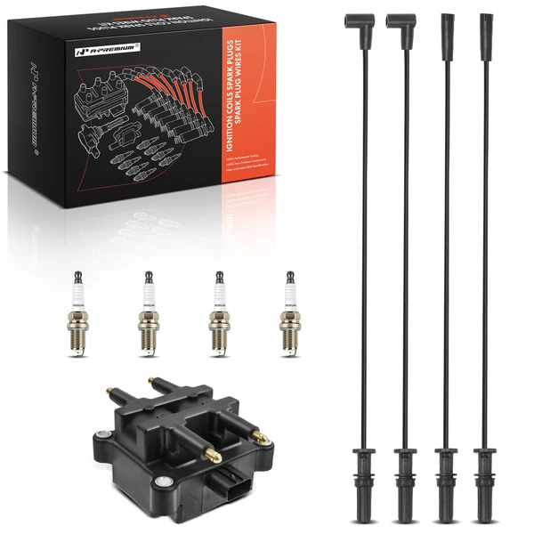 A-Premium APIC1294 Ignition Coil Spark Plug and Wire Kit