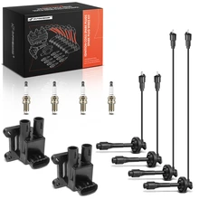 1998-1999 Chevrolet Prizm Ignition Coil Spark Plug and Wire Kit Set of 10 Iridium Series, 4-Blade Terminal A-Premium APIC1300