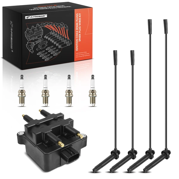 A-Premium APIC1299 Ignition Coil Spark Plug and Wire Kit