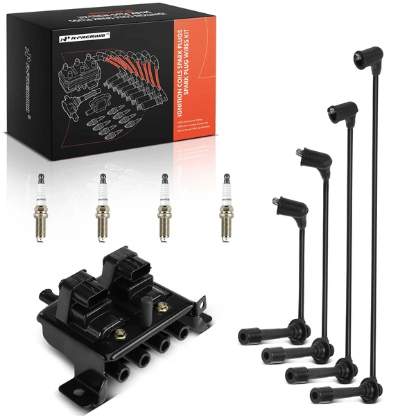 A-Premium APIC1302 Ignition Coil Spark Plug and Wire Kit