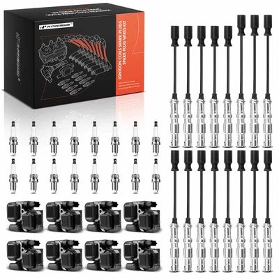 8 Pcs Ignition Coils & 16 Pcs Iridium Spark Plugs & 16 Pcs Wires