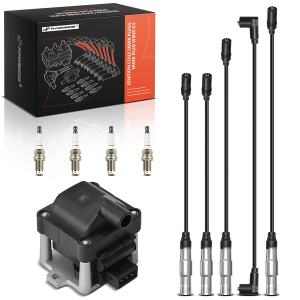 A-Premium APIC1319 Ignition Coil Spark Plug and Wire Kit