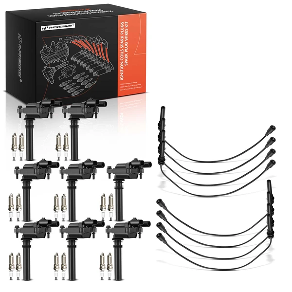 A-Premium APIC1255 Ignition Coil Spark Plug and Wire Kit