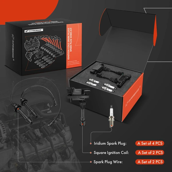 A-Premium APIC1322 Ignition Coil Spark Plug and Wire Kit