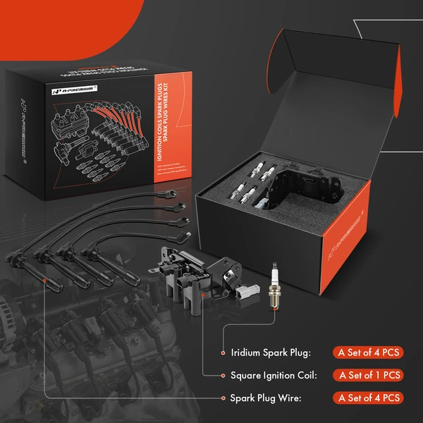 A-Premium APIC1326 Ignition Coil Spark Plug and Wire Kit