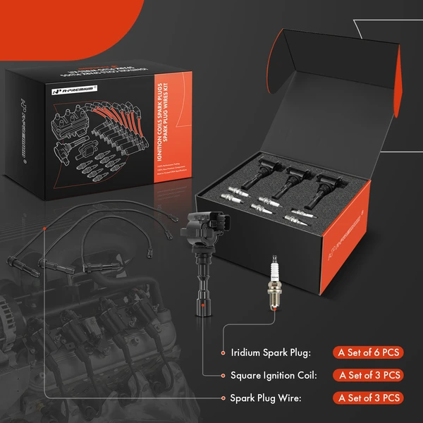 A-Premium APIC1328 Ignition Coil Spark Plug and Wire Kit
