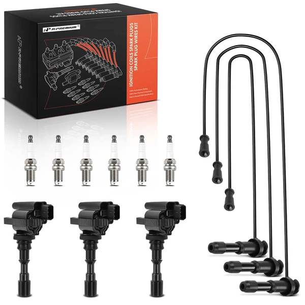 A-Premium APIC1329 Ignition Coil Spark Plug and Wire Kit