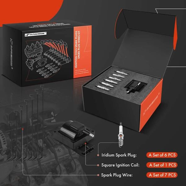 A-Premium APIC1331 Ignition Coil Spark Plug and Wire Kit
