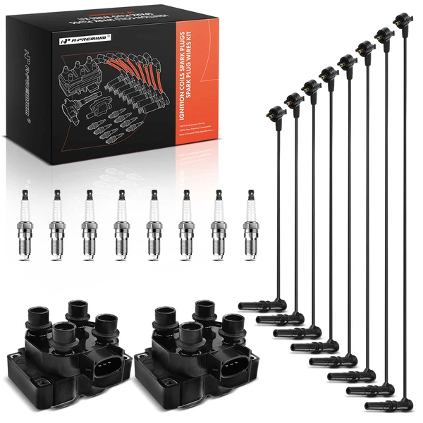 A-Premium APIC1334 Ignition Coil Spark Plug and Wire Kit