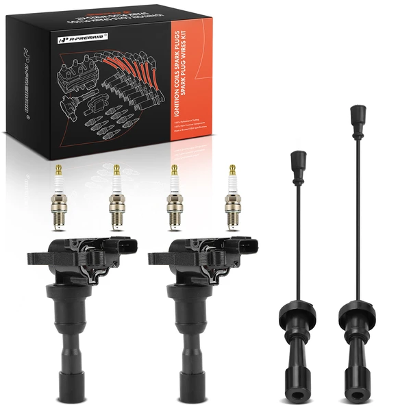 A-Premium APIC1337 2004-2005 Mitsubishi Lancer Ignition Coil Spark Plug and Wire Kit