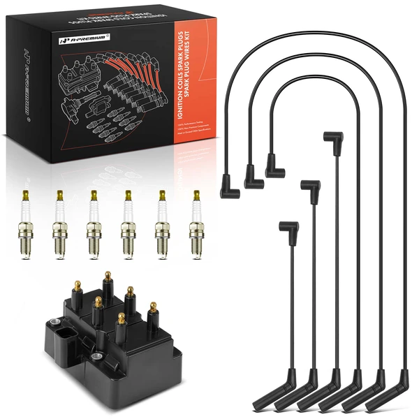 A-Premium APIC1339 Ignition Coil Spark Plug and Wire Kit