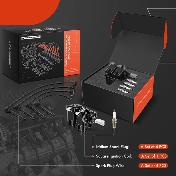 A-Premium APIC1340 Ignition Coil Spark Plug and Wire Kit
