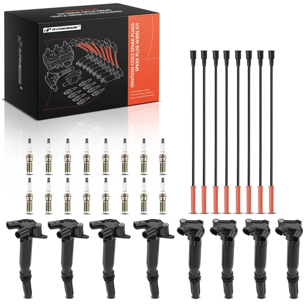 A-Premium APIC1342 Ignition Coil Spark Plug and Wire Kit