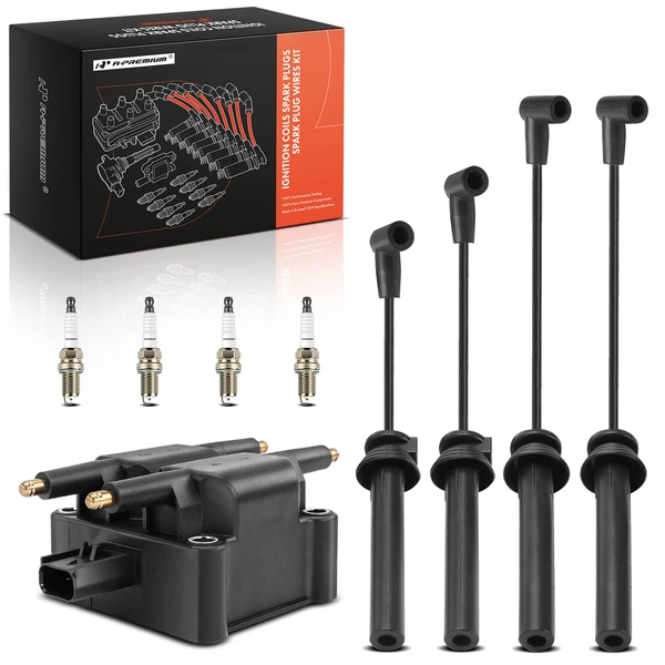 A-Premium APIC1347 Ignition Coil Spark Plug and Wire Kit