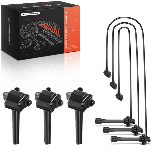 A-Premium APIC1265 Ignition Coil Spark Plug and Wire Kit