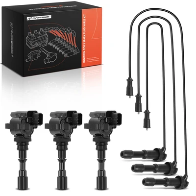 3 Pcs Ignition Coils & 3 Pcs Spark Plug Wires