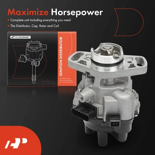 Ignition Distributor with Cap & Rotor for Mitsubishi Mirage 1993-1996 Dodge Eagle