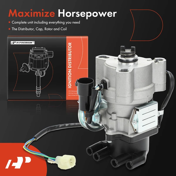 Ignition Distributor with Cap & Rotor for Honda Accord 1986-1989 Prelude 1985-1987