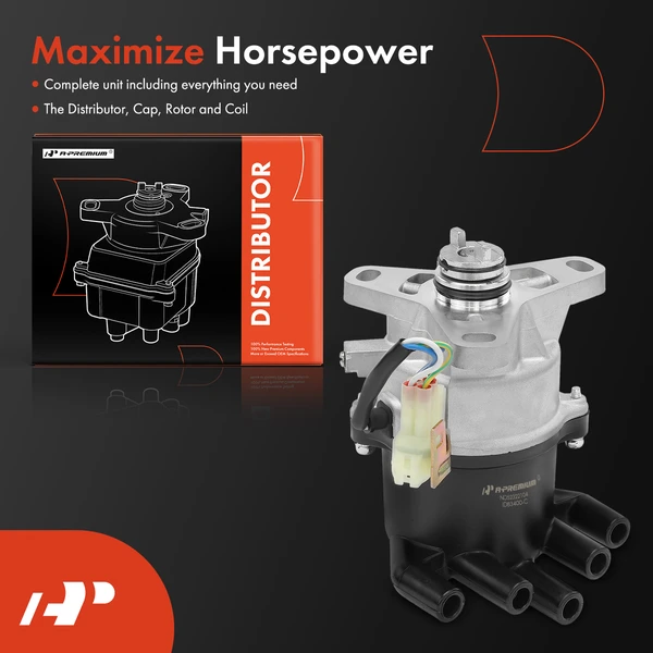 Ignition Distributor with Cap & Rotor for Honda Prelude 1988-1991 L4 2.0L 2.1L