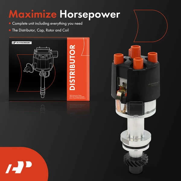 Ignition Distributor with Cap & Rotor for Volkswagen Jetta Cabrio Golf L4 2.0L