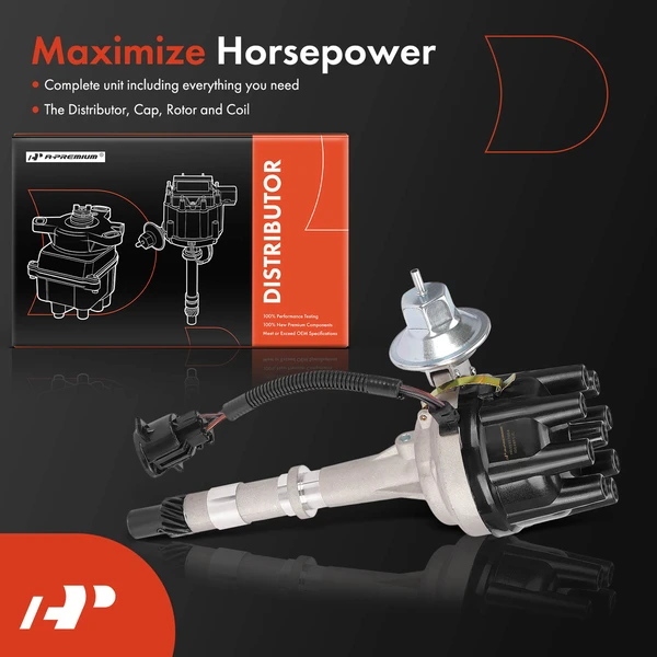 Ignition Distributor with Cap & Rotor for Jeep Cherokee Wagoneer CJ5 J10 AMC Spirit