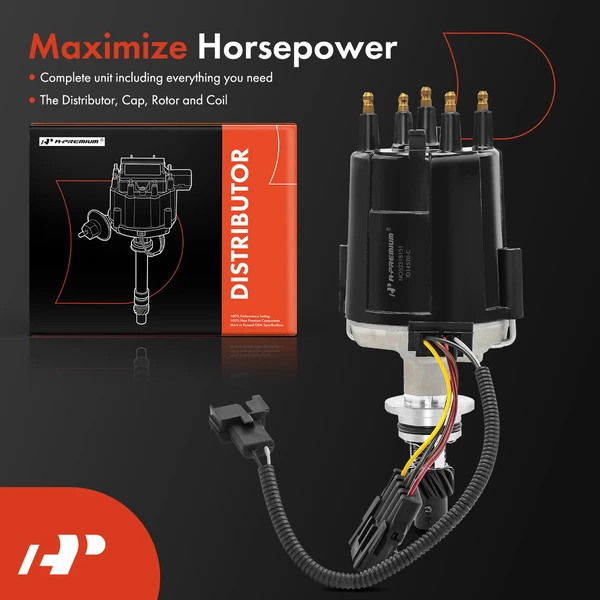 Electronic Distributor with Ignition Module & Cap & Rotor for Chevy Buick GMC