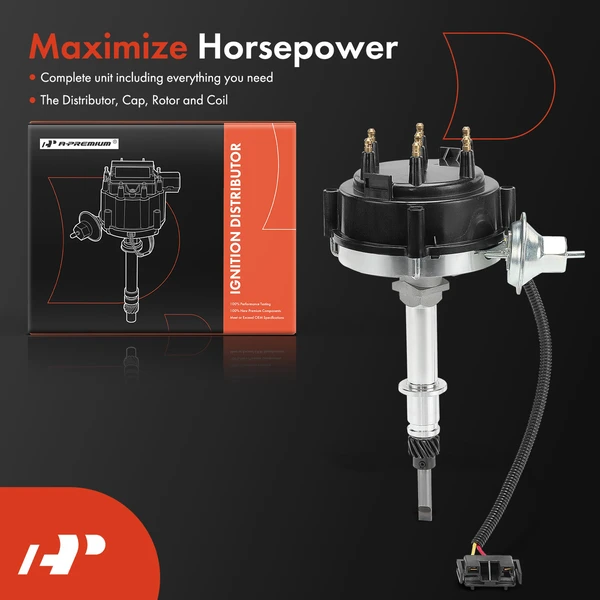 Ignition Distributor with Cap & Rotor for Chevrolet Malibu Impala Camaro Caprice