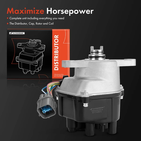 Ignition Distributor with Cap & Rotor for Honda Civic Si 99-00 Civic del Sol
