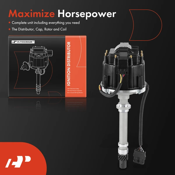 Ignition Distributor with Cap & Rotor for Chevy Malibu Impala Camaro Caprice